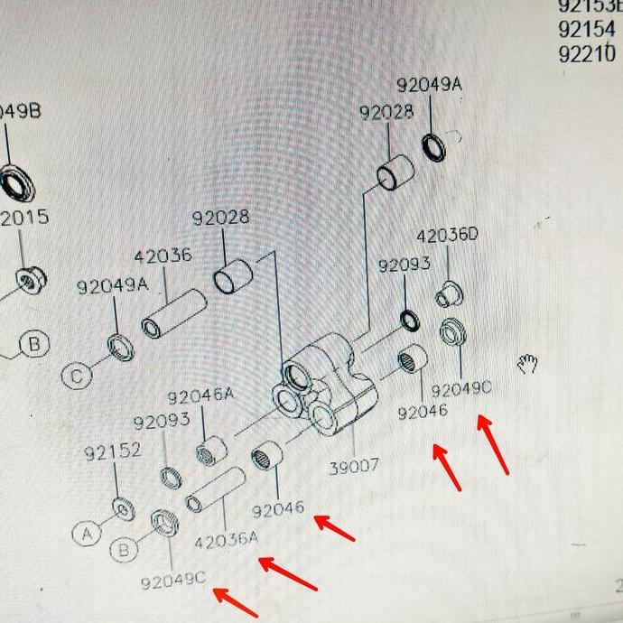 bearing unitrack klx BF new dtracker klx 140 pnp