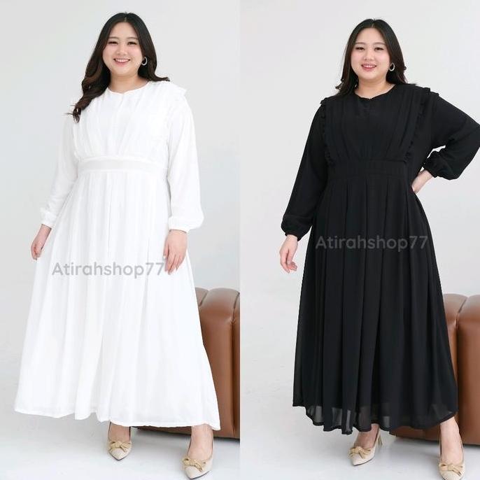 gamis ceruty jumbo Ld130cm Ld140cm Polos