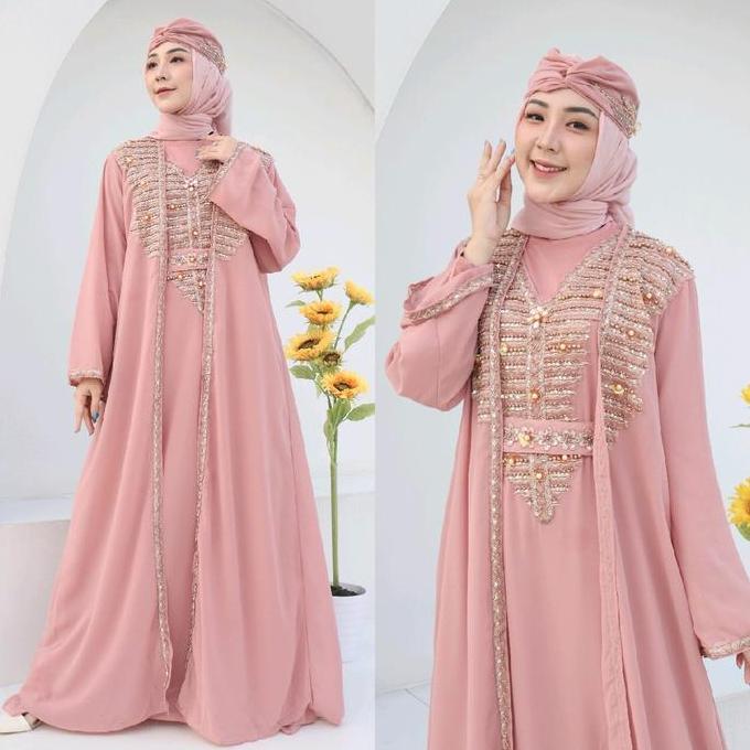 Sale Abaya / Kaftan VERO Trendy Casual Premium Wanita Best Seller Outer Lepas Pasang Muslim Cantik B