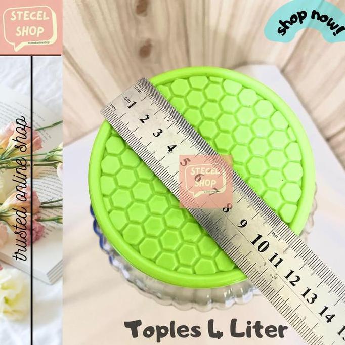 Toples Kaca 4 Liter / Toples Kerupuk Kaca Tebal