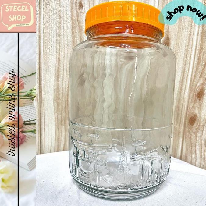 Toples Kaca 4 Liter / Toples Kerupuk Kaca Tebal