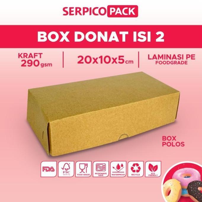 Dus Donat Isi 2 / Dus Brownies 20x10x5 / Dus Brownies Box 20x10