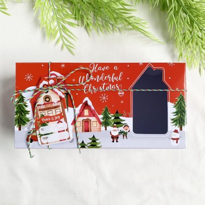 Box Kue Kering Natal Dus Setengah Loyang Natal Kue Brownies 20x10x7 cm