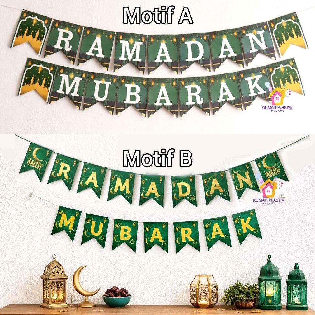 DISKON FLAG RAMADAN MUBARAK  KERTAS GANTUNG BANNER RAMADHAN PUASA LEBARAN EID IDUL FITRI HIASAN HIAS