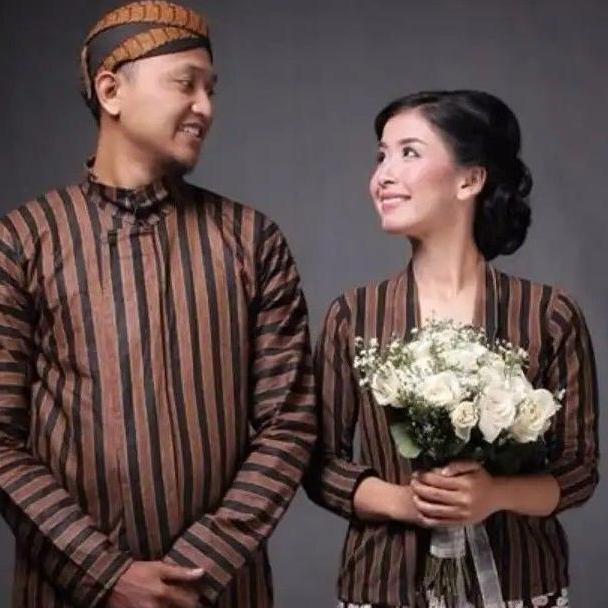 Baju Surjan Lurik Bahan Halus Pakaian Adat Jawa Tradisional TM