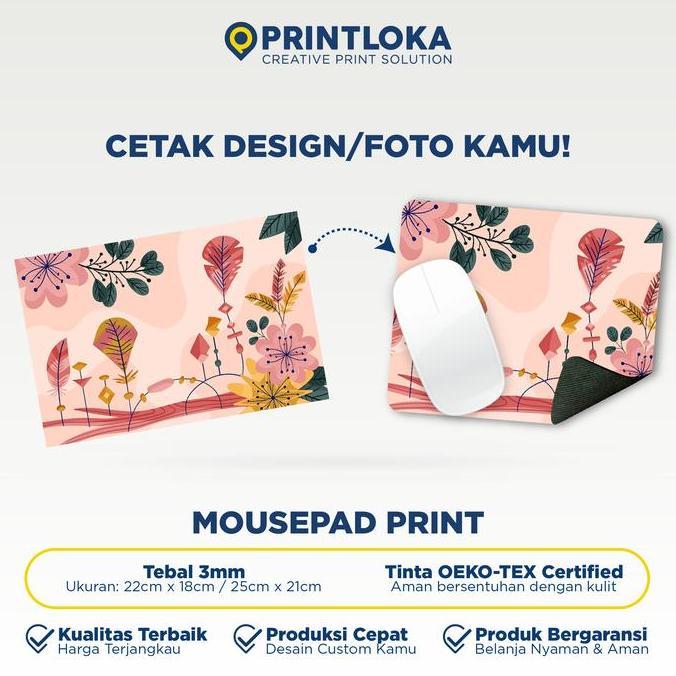 Mousepad Custom Print Cetak Hadiah Gift Mouse Pad Gaming Satuan