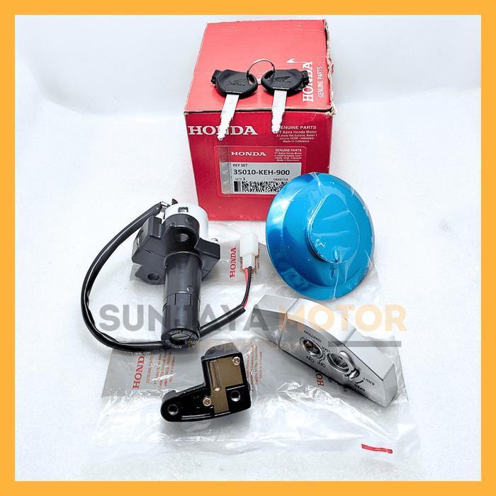 Keyset Original Honda Keh Kunci Kontak Megapro Primus Mega Pro Advance Konci Motor 1 Set Key Set Mp 