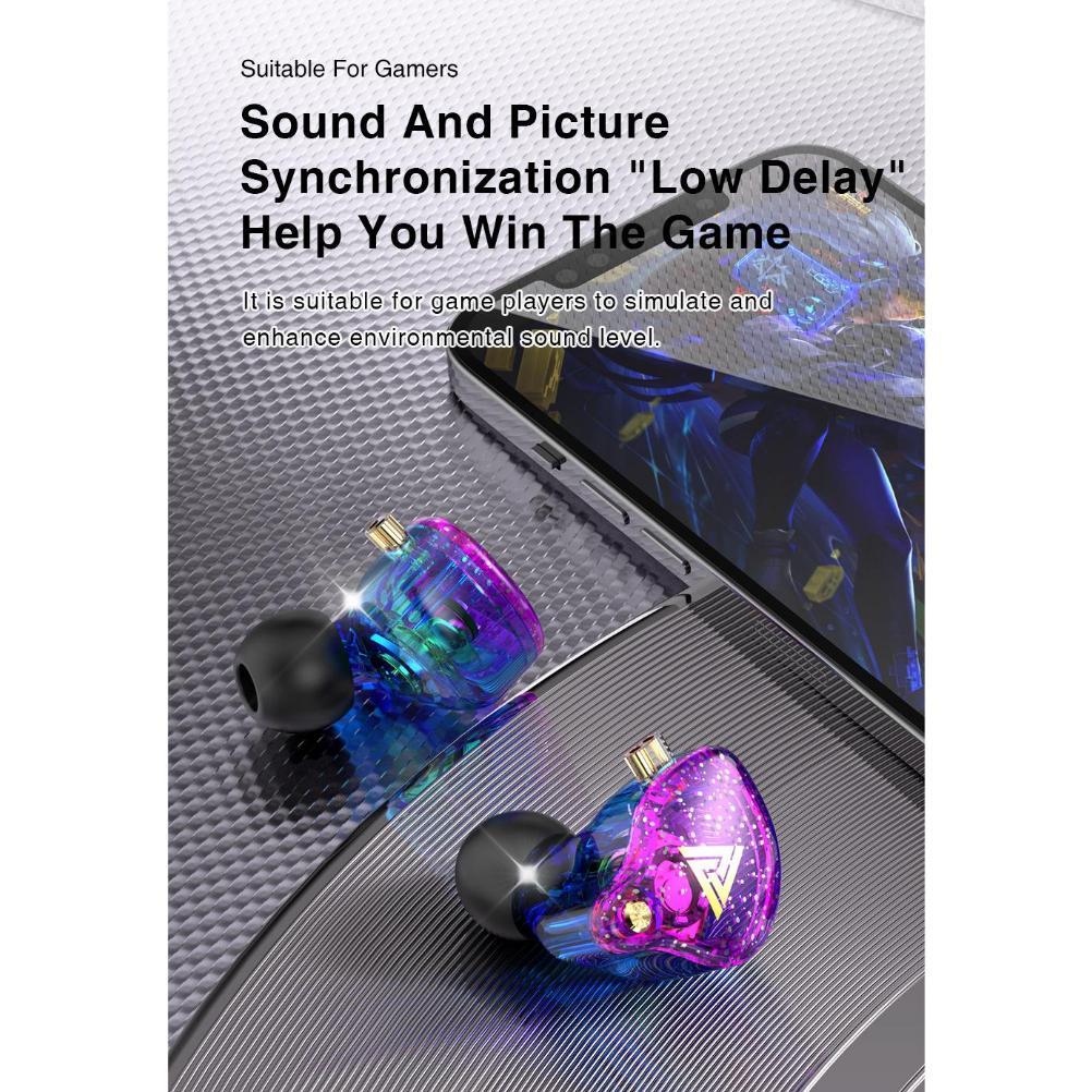 New Qkz Ak6 Ak6 Pro Ak6 Max Di Earphone Hifi Audiophile Subwoofer Headphone Dengan Mic Hi Res Kabel 