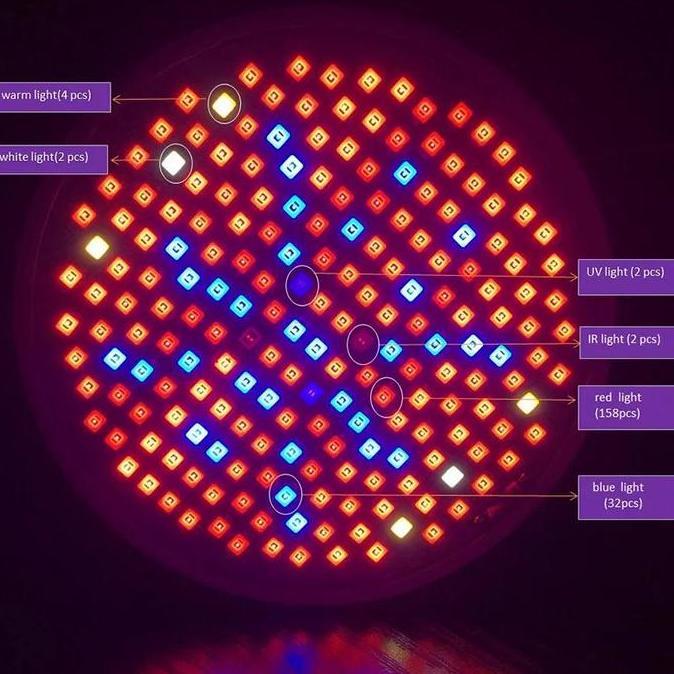 Led Grow Light Full Spectrum 200 Led untuk tanaman indoor