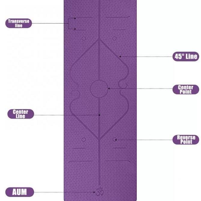 YOGA MAT / TPE YOGA MAT / YOGA MAT DOUBLE PURPLE