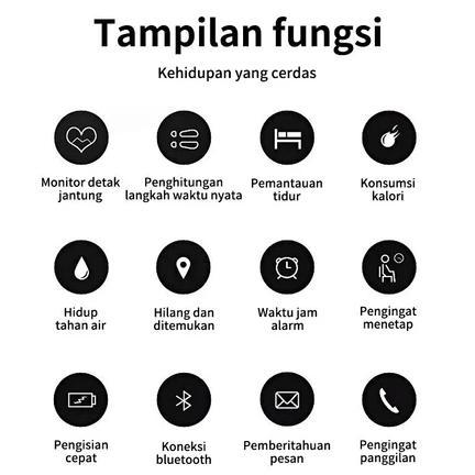 Promo Terbaru Xiaomi Jam Tangan Pintar M8 Smartwatch Original Smartband/Gelang Pintar8 Unisex//Jam T