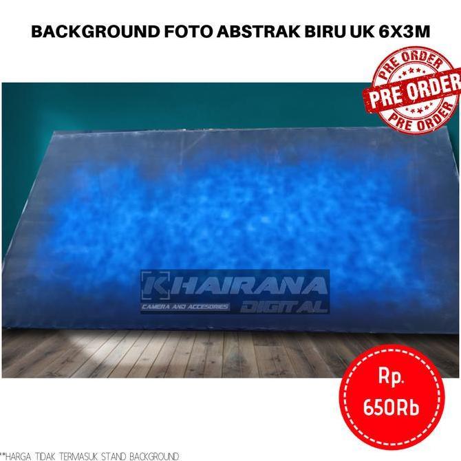 Background Backdrop Layar Foto Wisuda abstrak biru hitam Besar 6x3m