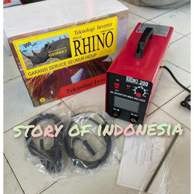 Mesin Las Listrik MMA 200 A 900 Watt Travo Trafo Las Inverter Rhino