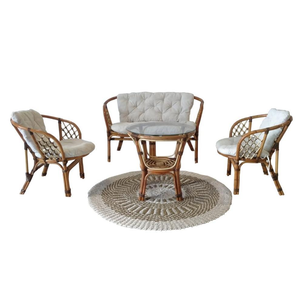 PROMO SET KURSI TAMU BAHAMA ROTAN ALAMI (TANPA KACA) / KURSI ROTAN MINIMALIS / KURSI TAMU ROTAN