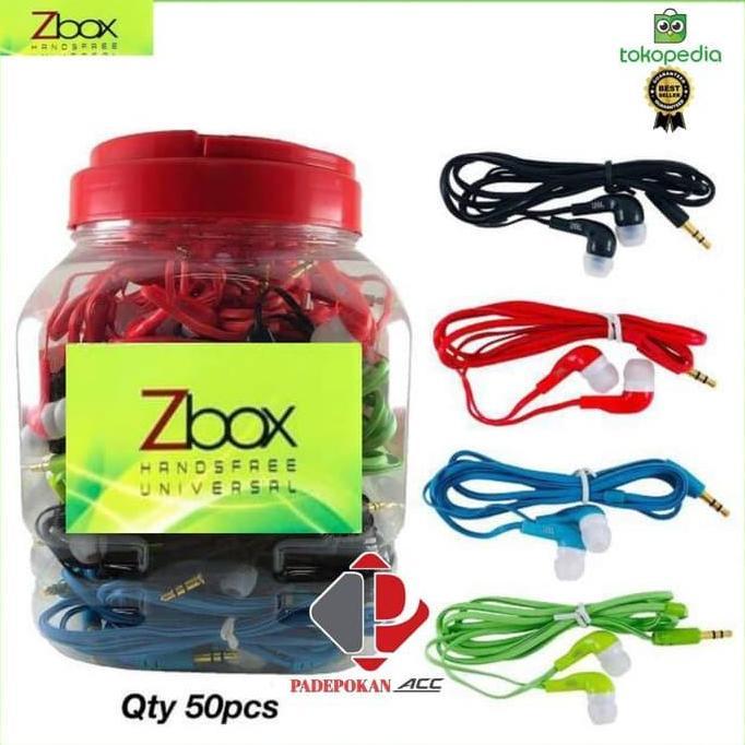 TERBARU - Headset plus mic Toples ZBOX atau umax isi 50 pcs Candy Super BASS Earphone umax kabel bul