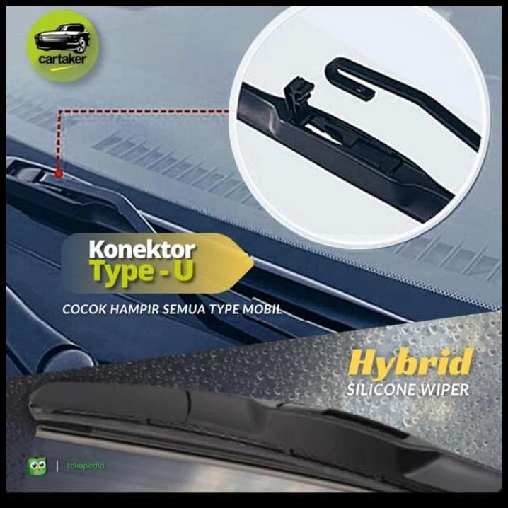 DISKON WIPER KACA DEPAN NISSAN XTRAIL T31 2009-2013 KARET SILICON HYBRID 