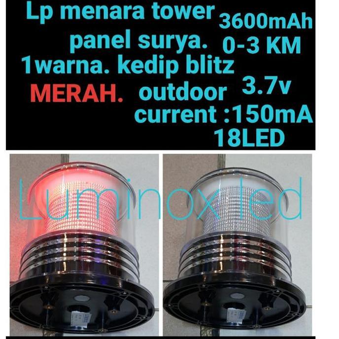 lampu tower led blitz solar panel cell 18led menara sutet 1warna