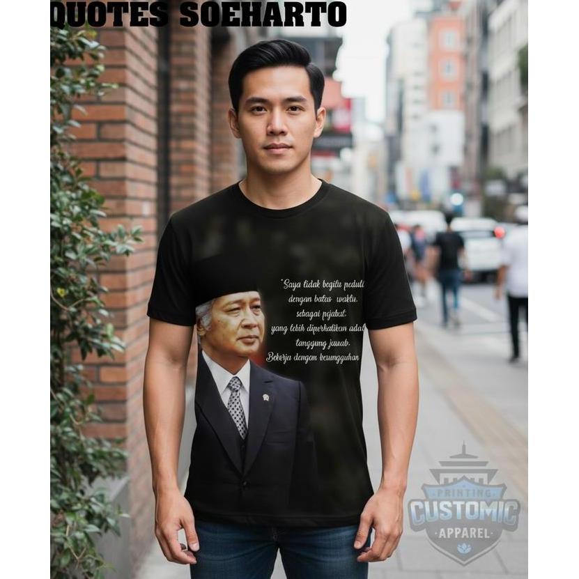 kaos pria baju pria kaos unik quote soeharto