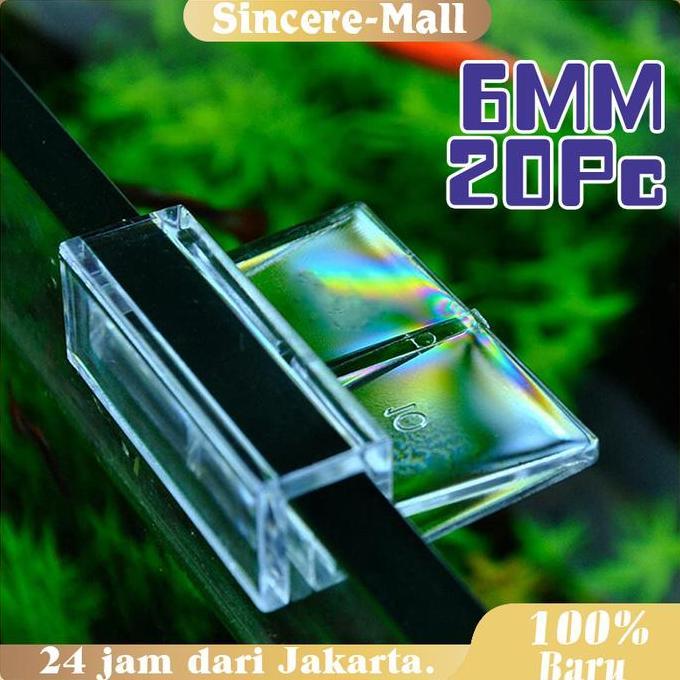 VIWIUWIU 20Pcs Klip Penyangga Tutup Kaca Aquarium / Holder Aquarium Akrilik / Penahan Tutup Aquarium