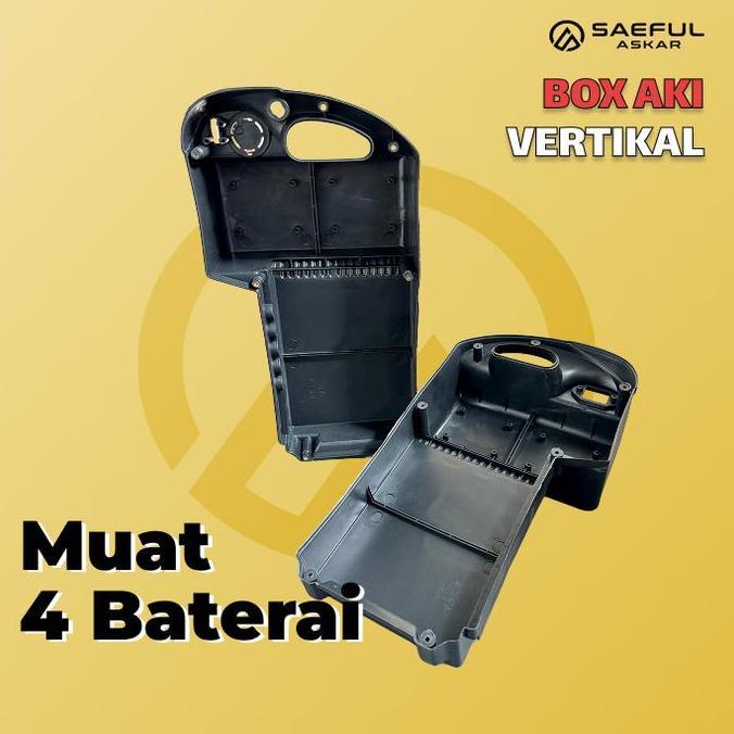 Box Aki Tempat Penyimpanan Aki Baterai Dudukan Storage Kotak Sepeda Listrik