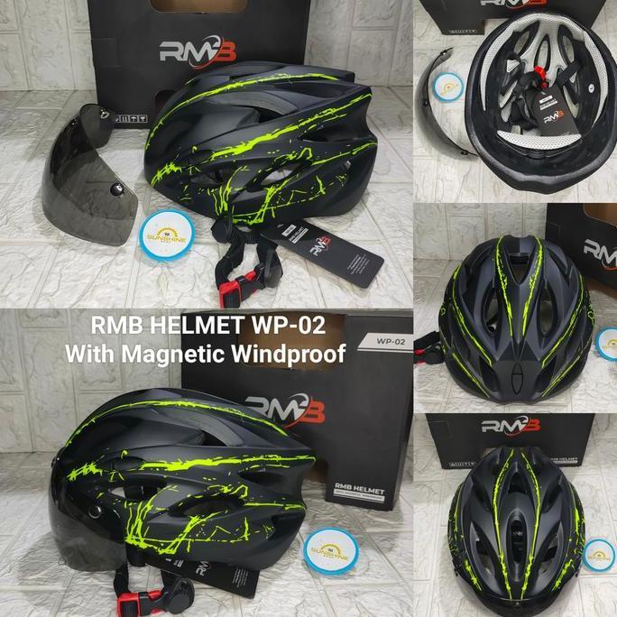 Helm Sepeda RMB WP-02 With Magnetic Windproof Untuk Orang Dewasa