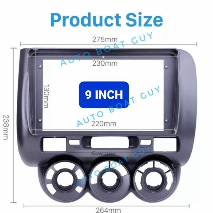 Frame Headunit JAZZ GD3 / CITY 2003 - 2007 OEM Style Android murah