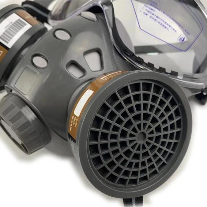 Masker Gas Respirator Full Face 8201 Cat Semprot Tambang Industri Lab