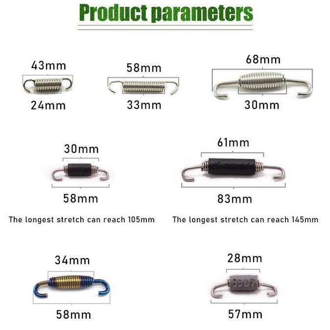 BAIAVY Per Pir Knalpot Racing Stainless 304 Per Spring Stenlis Untuk Motor