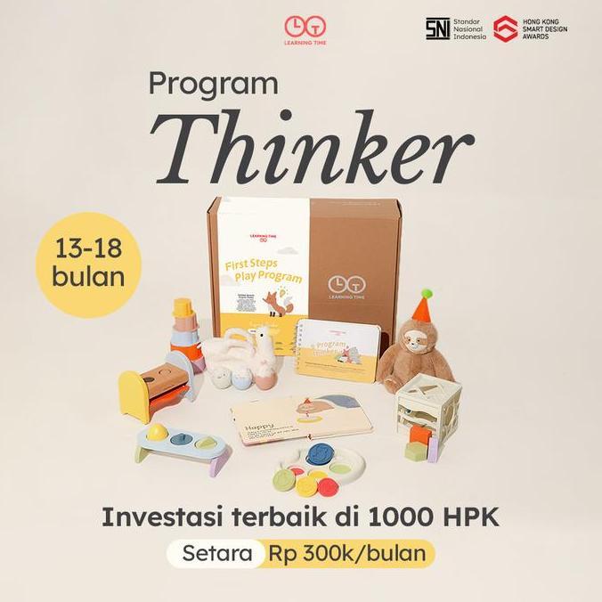 Learning Time-Program Thinker- Mainan stimulasi 13 sd 18 bulan/ Mainan edukasi anak 1 tahun/ Mainan 