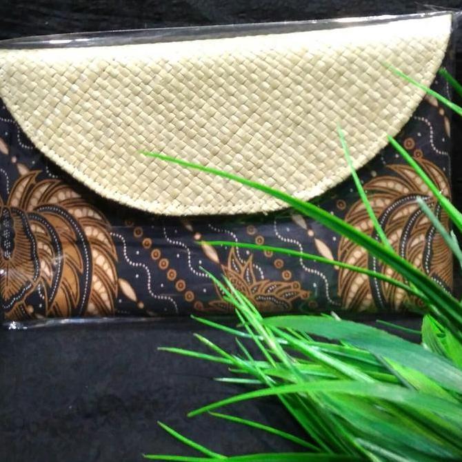 clutch batik lawasan anyaman pandan dompet tas gift khas Indonesia 014 PT