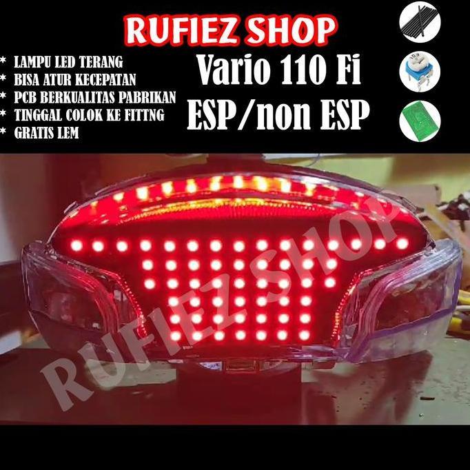Promo Custom lampu stoplamp running vario 110 Fi Esp / Non Esp Diskon