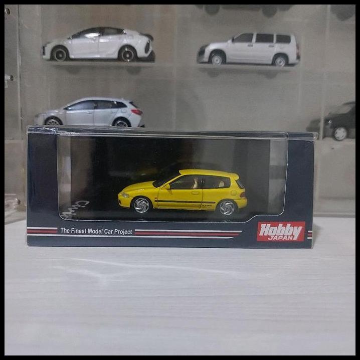 HOT DEAL HOBBY JAPAN HONDA CIVIC EG CIVIC ESTILO CARNIVAL YELLOW SKALA 64 