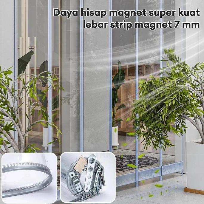Siap KirimTirai Lembut Magnetik Elegan Reaim Terbuat Dari Plastik Pvc (Dirancang Khusus Untuk Ruanga