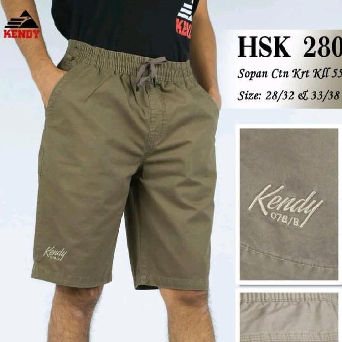 celana kendy pendek pria pinggang karet | celana pendek kendy | celana kendy Katun Casual Santai Dew