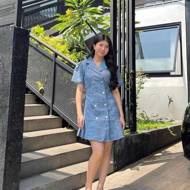 Yoona Dress - Yoona Dress Dress Wanita Kantor Midi Formal