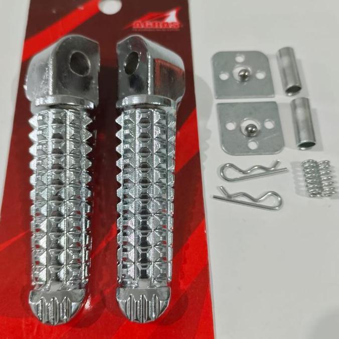 Promo footstep belakang / pijakan kaki belakang VIXION besi crome AGRAS Motor Motorcycle Diskon