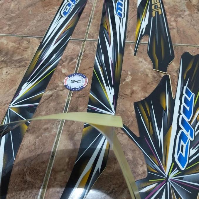 Promo striping stiker body Mio 2008 Mio smile hitam jari jari original Diskon