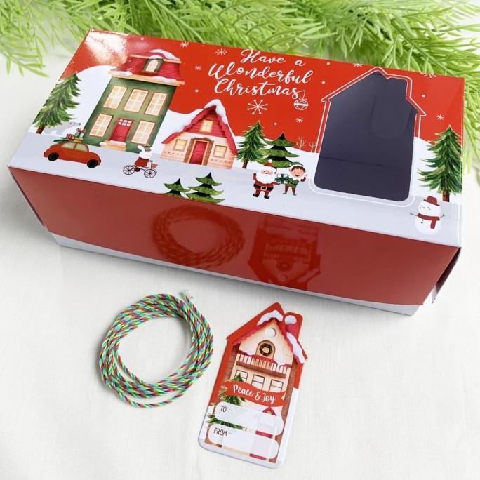 Box Kue Kering Natal Dus Setengah Loyang Natal Kue Brownies 20x10x7 cm