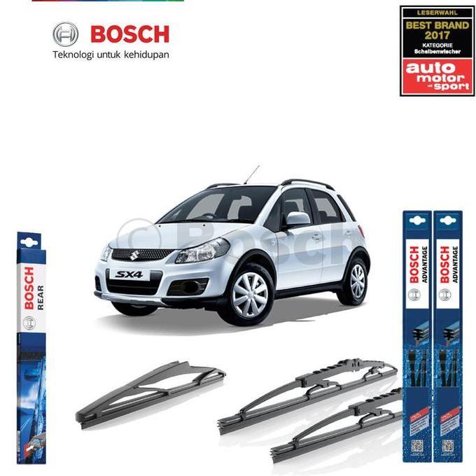 Wiper Suzuki X-Over Depan Belakang Bosch Advantage