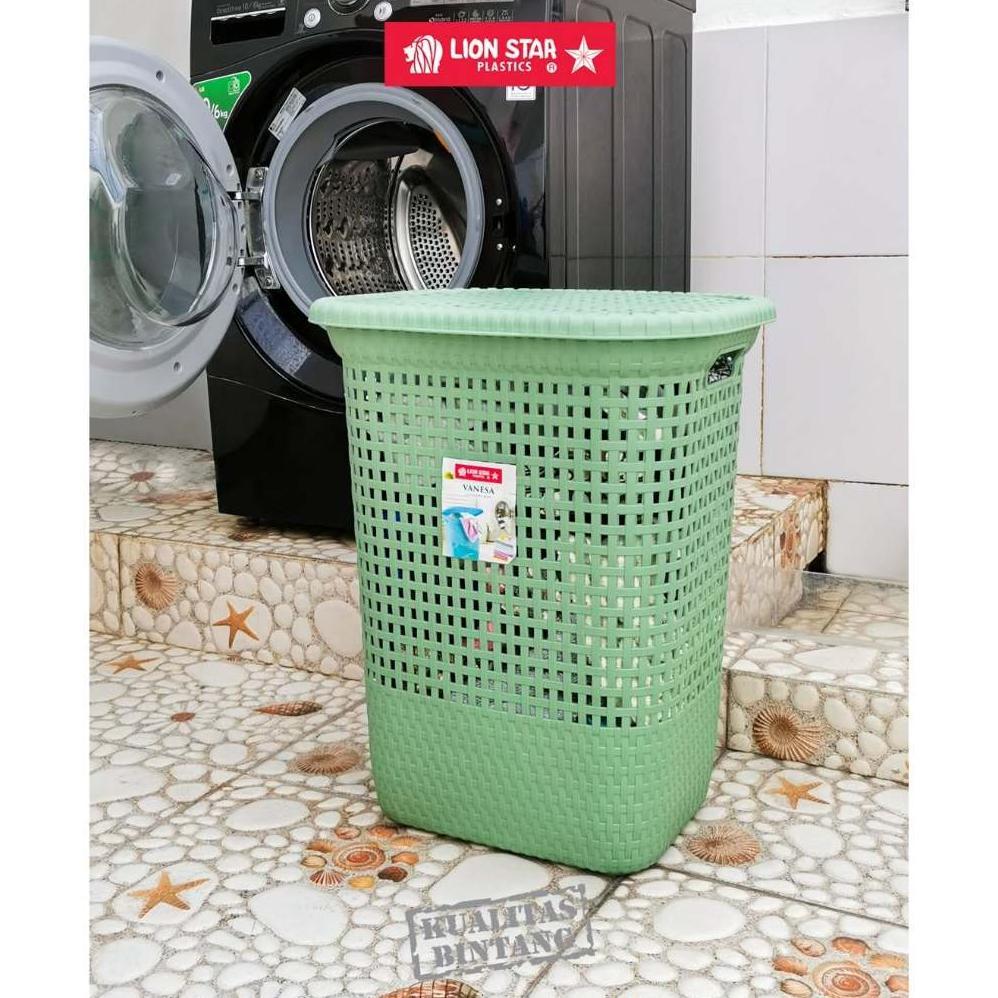 Keranjang Baju Pakaian Vanesa Laundry Box Medium - Large Lion Star Keranjang Baju Plastik Spaylater 
