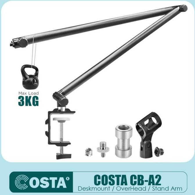 COSTA CB-A2 Boom Arm Overhead Table Stand f/ Camera Smartphone Mic LED