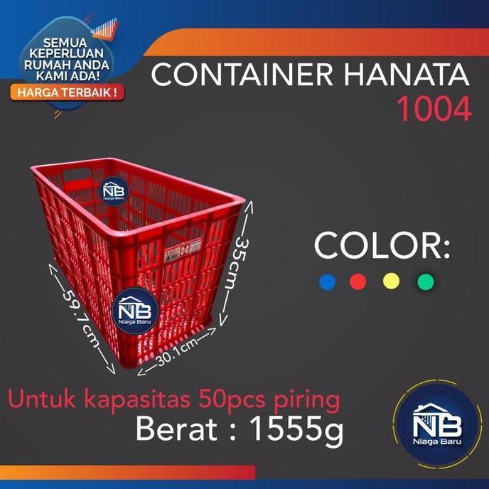 PROMO TERBATAS - Container Piring Hanata 1004 Box Container KHUSUS GOJEK daerah BOGOR