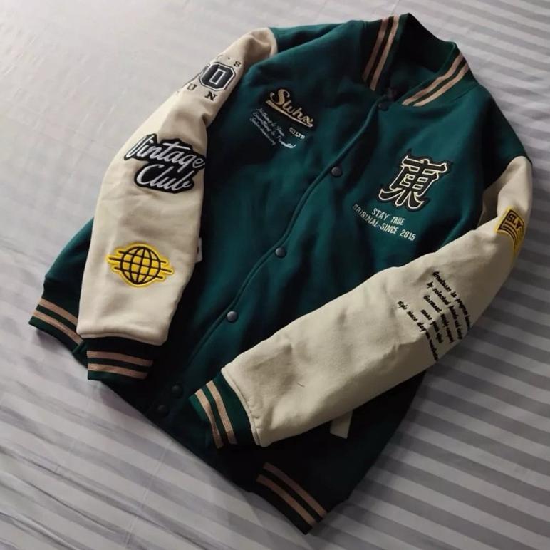 100% Aman Jaket Varsity Baseball Original Full Bordir-Jaket Bomber Varsity Original-Jaket Baseball P