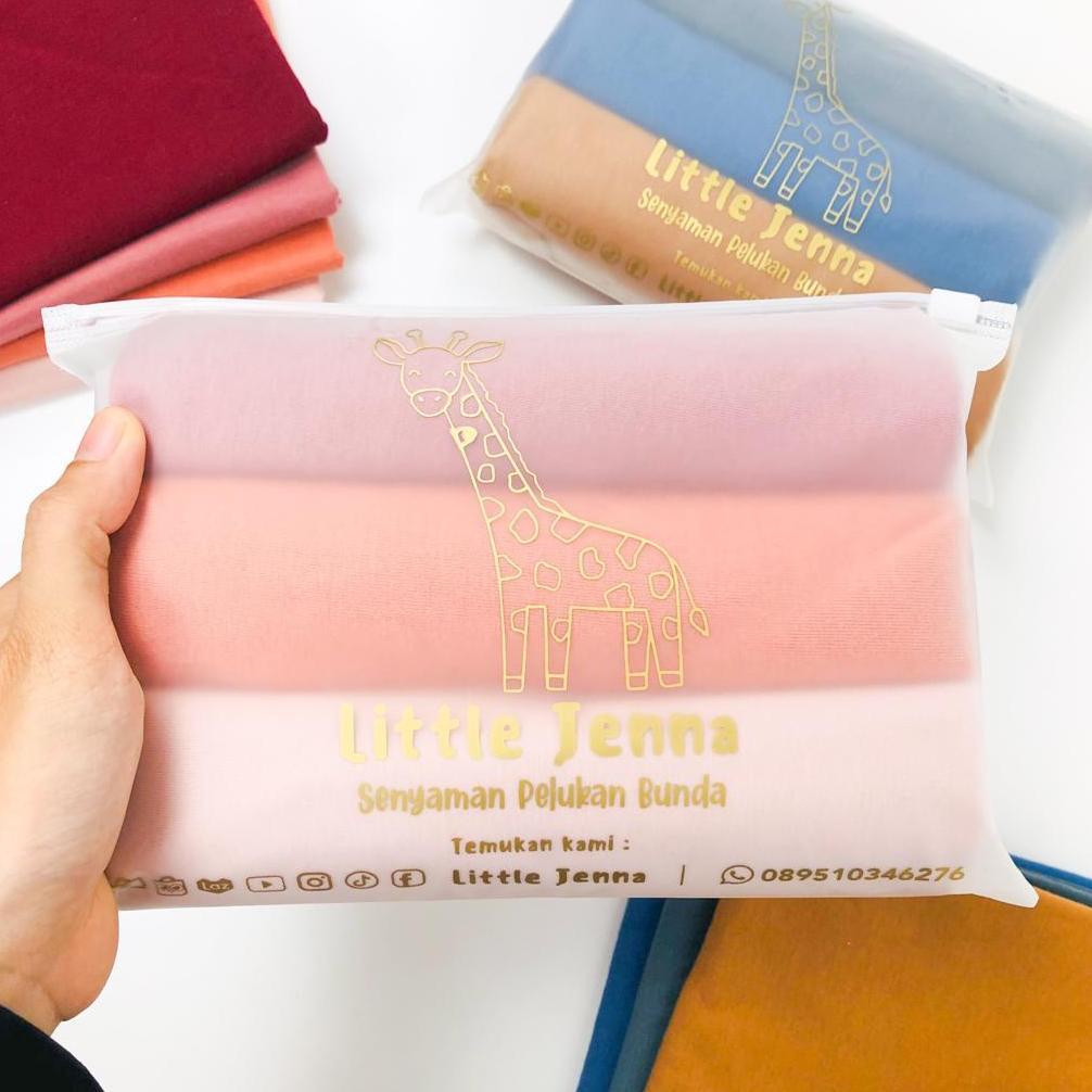 BESTPROMO LITTLE JENNA - Bedong Bayi Premium New Born Swaddle 3in1 (1 SET isi 3pcs) Earthtone Series