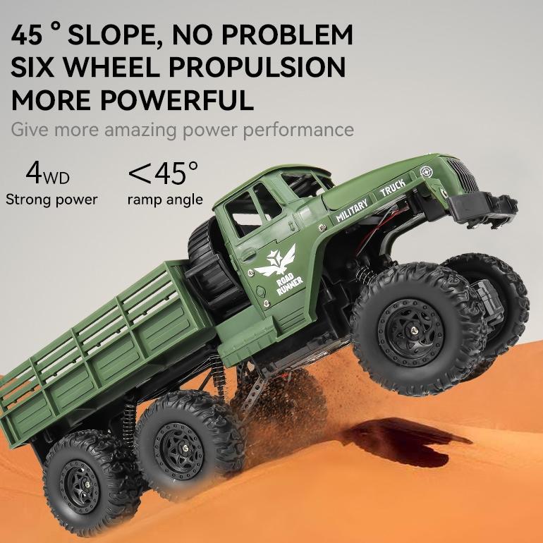 DISKON TRUK MILITER REMOTE CONTROL DENGAN LAMPU 2.4GHZ 4WD RC MOBIL TRUK KARGO BESAR BAHAN ALLOY