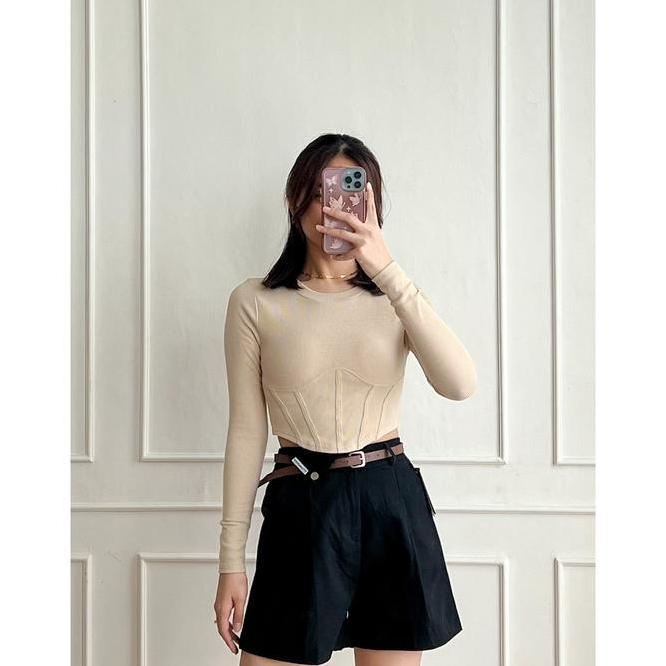 Dolla - Hellen Dolla Hellen Top Daily / Ribbed Korset Crop