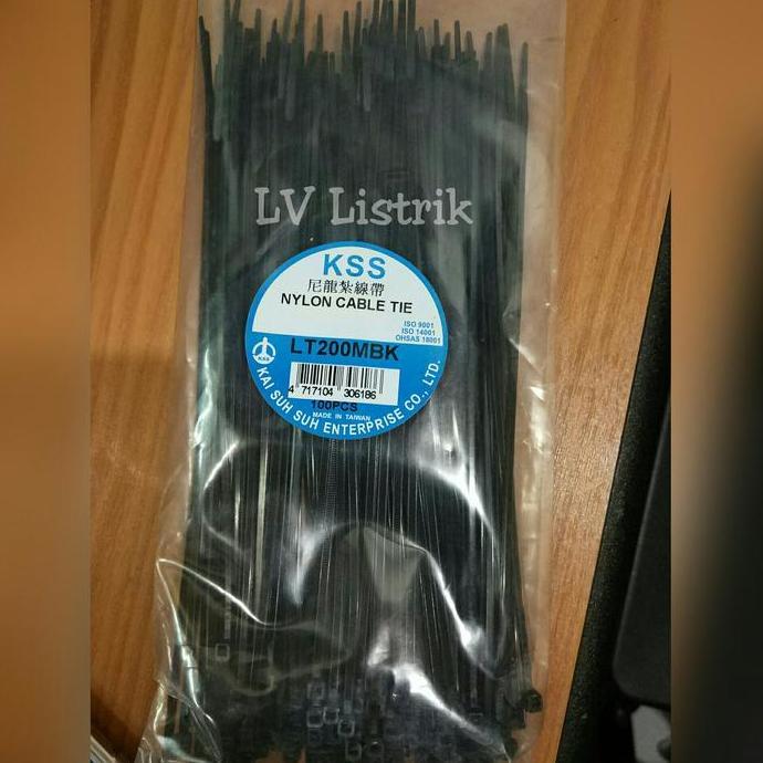 KSS Ties 20 cm LT200MBK Kabel Ties 200 mm Tali Pengikat ready