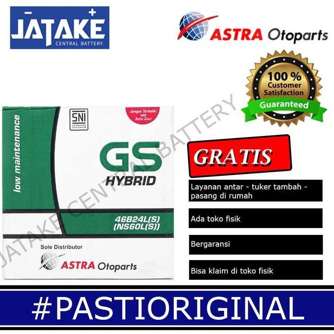 TERLARIS - Aki basah mobil HRV Ns60LS / Ns 60LS GS Astra Hybrid