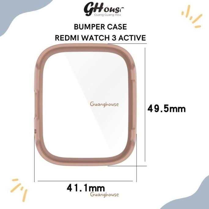 Bumper Case Redmi Watch 3 ACTIVE Screen Protector Redmi Watch 3 ACTIVE