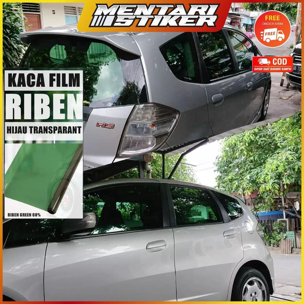 DISKON KACA FILM MOBIL/KACA FILM RIBEN HIJAU PREMIUM UV ANTI GORES/KACA FILM MOBIL